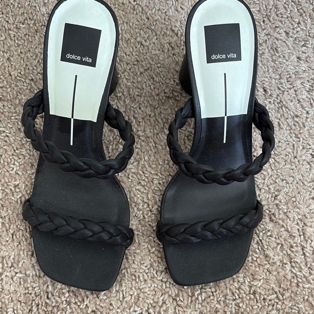 Dolce Vita Black Braided Heels